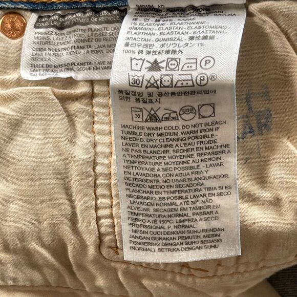 Levi’s Denim Shorts 42 Original 501 10" Button Fly Medium Wash Jorts - Picture 6 of 9